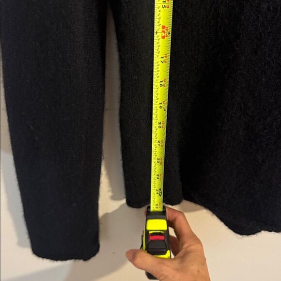 White + Warren Women Black Zip-Up Sweater Cardigan Cashmere Full Zip Medium - Picture 6 of 7